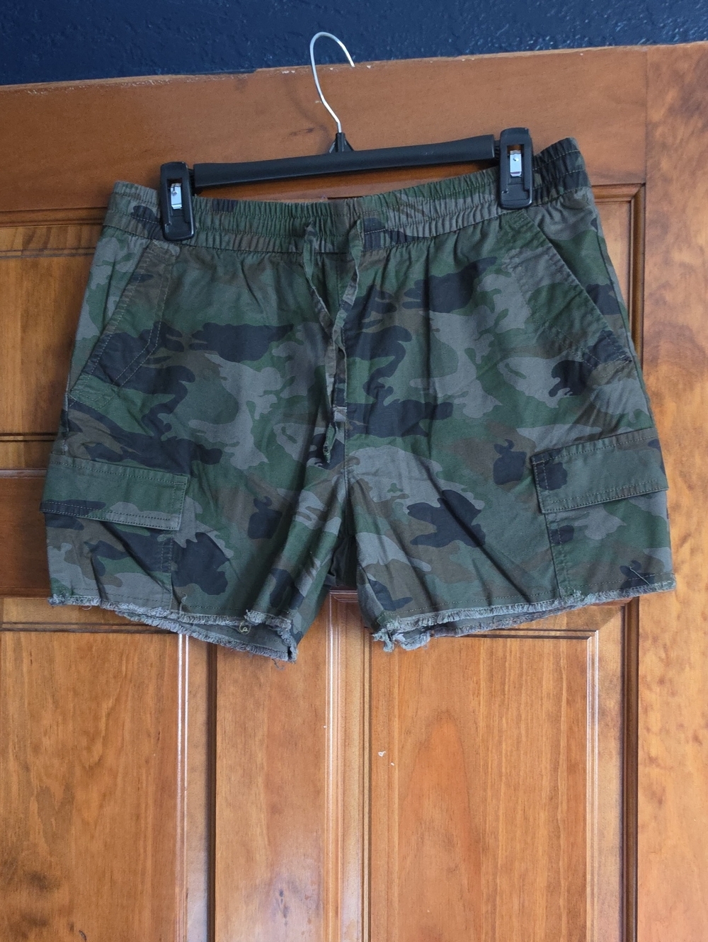 Women’s Camo Cargo Shorts - Olive Green camo